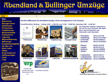 Tablet Screenshot of abendland-umzuege.de